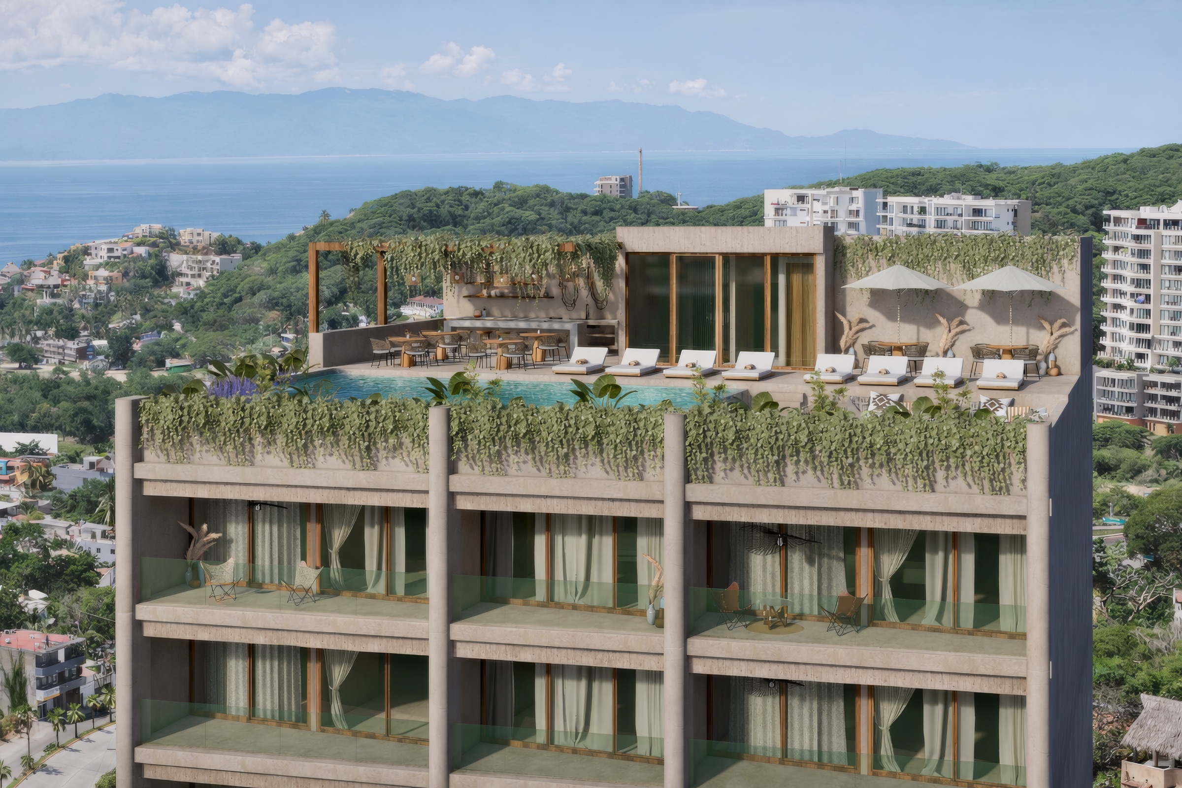 MONTEMAR architecture beside the bay
